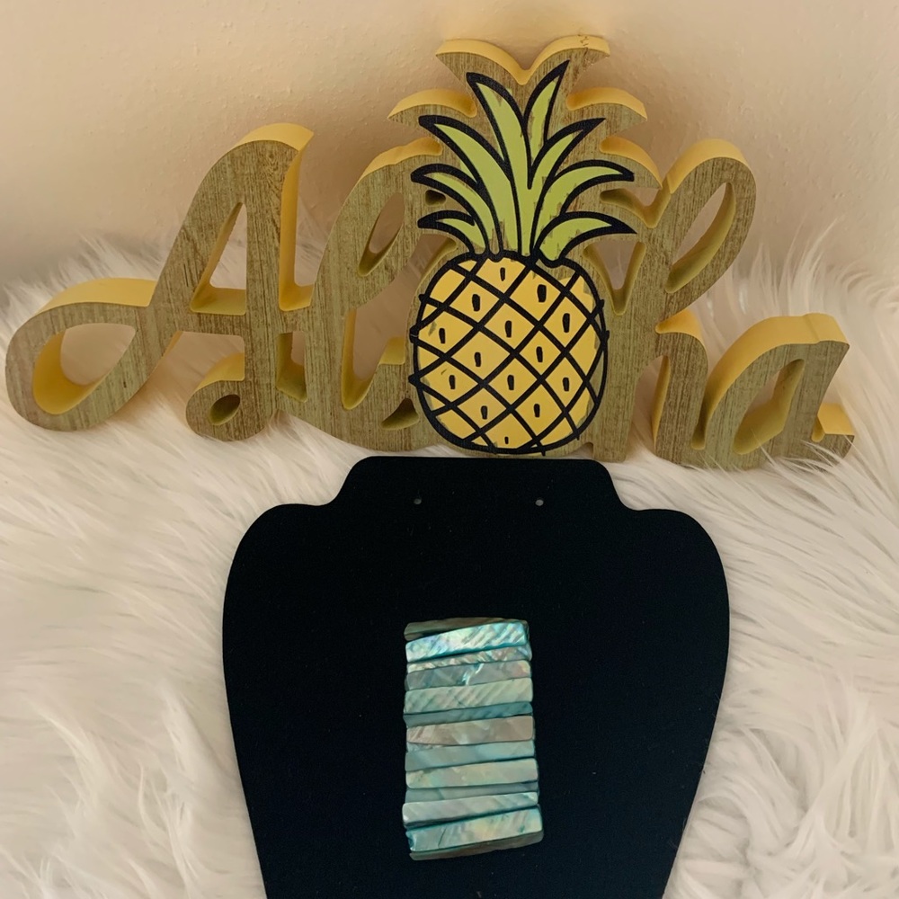 Turquoise Shell Stretchy Bracelet